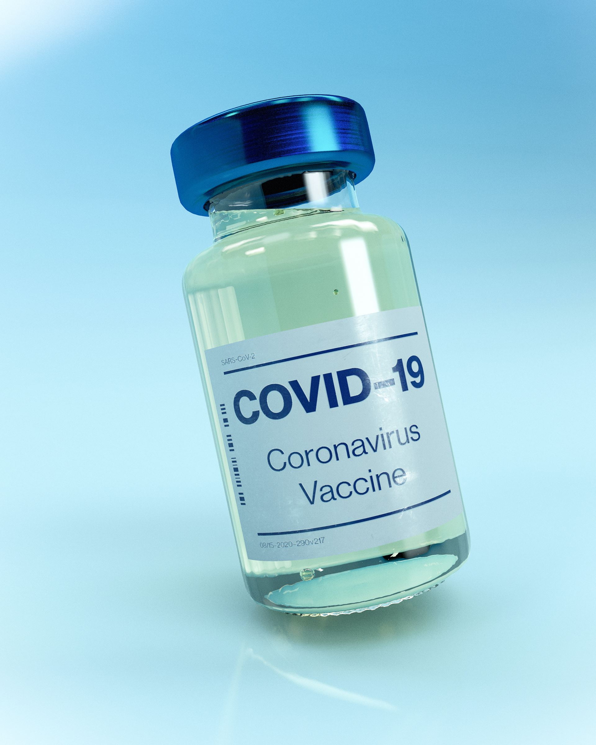 A COVID 19 vaccine vial