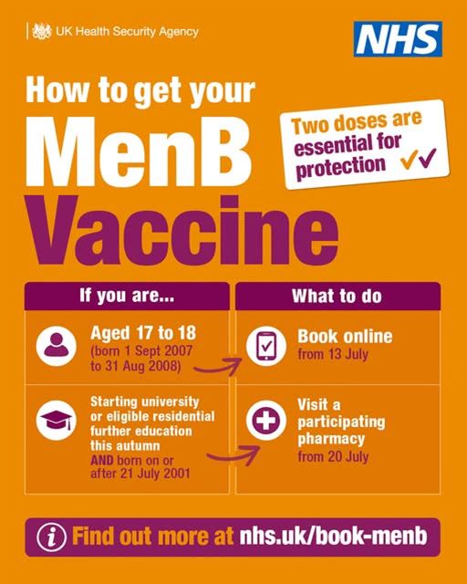 MenB information poster