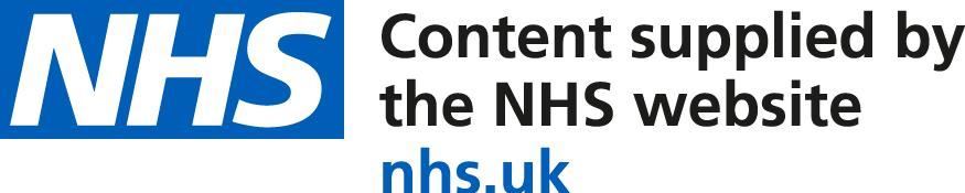 NHS logo and the words Content supplied by the NHS website nhs.uk
